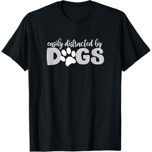 image:imageEasily Distracted by Dogs  Dog Lover Gifts TShirt for Men Women KidsBlack