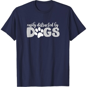 image:imageEasily Distracted by Dogs  Dog Lover Gifts TShirt for Men Women KidsNavy Blue