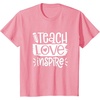 image:imageTeach Love Inspire  Great gift for Teachers TShirtPink