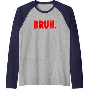 image:imageFunny Bruh Gifts for Teens Tweens amp Teenagers Raglan Baseball TeeNavy BlueAthletic Heather