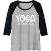 image:imageYoga Im Down Dog Gift for Yogi amp Fitness Lovers Raglan Baseball TeeBlackAthletic Heather