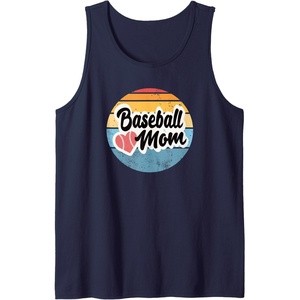 image:imageBaseball Mom Retro  Gift for Mother Tank TopNavy Blue