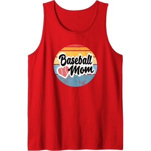 image:imageBaseball Mom Retro  Gift for Mother Tank TopRed