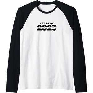 image:imageClass of 2023 Graduation Gift Class Of 2023 Raglan Baseball TeeBlackWhite