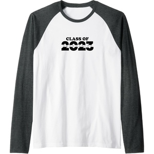 image:imageClass of 2023 Graduation Gift Class Of 2023 Raglan Baseball TeeDark Heather GreyWhite