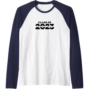 image:imageClass of 2023 Graduation Gift Class Of 2023 Raglan Baseball TeeNavy BlueWhite
