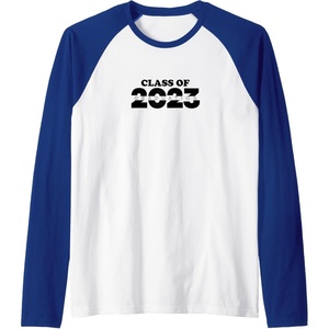 image:imageClass of 2023 Graduation Gift Class Of 2023 Raglan Baseball TeeRoyal BlueWhite