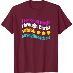 image:imageI can do all things inspirational gift TShirtBurgundy