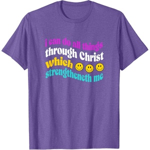 image:imageI can do all things inspirational gift TShirtPurple Heather