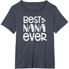 image:imageBest Nana Ever  Great gift for Grandmas Nanas and More TShirtHeather Blue