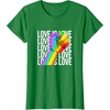 image:imageLove is Love  LGBTQIA Gifts Pride Gifts TShirtKelly Green