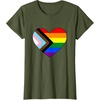 image:imagePride Heart  LGBTQIA Gifts Pride TShirtOlive Green
