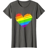 image:imageRainbow Heart  LGBTQIA Gifts Pride Gifts TShirtAsphalt Grey