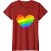 image:imageRainbow Heart  LGBTQIA Gifts Pride Gifts TShirtCranberry Red