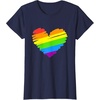 image:imageRainbow Heart  LGBTQIA Gifts Pride Gifts TShirtNavy Blue