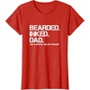image:imageBearded Inked Dad  Fathers Day Gift TShirtRed
