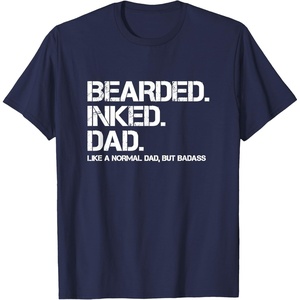 image:imageBearded Inked Dad  Fathers Day Gift TShirtNavy Blue