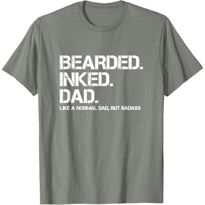 image:imageBearded Inked Dad  Fathers Day Gift TShirtOlive Heather
