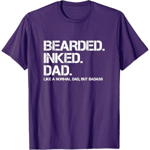 image:imageBearded Inked Dad  Fathers Day Gift TShirtPurple