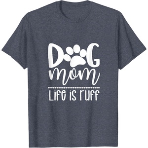 image:imageDog Mom  Great gift for Women Friends Mom TShirtHeather Blue