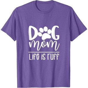 image:imageDog Mom  Great gift for Women Friends Mom TShirtPurple Heather