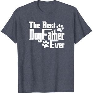 image:imageDogfather Gift for Dog Lovers Pet Owners Dog Dad TShirtHeather Blue