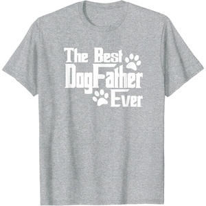 image:imageDogfather Gift for Dog Lovers Pet Owners Dog Dad TShirtHeather Grey