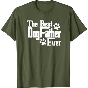 image:imageDogfather Gift for Dog Lovers Pet Owners Dog Dad TShirtOlive Green