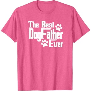 image:imageDogfather Gift for Dog Lovers Pet Owners Dog Dad TShirtPink Heather