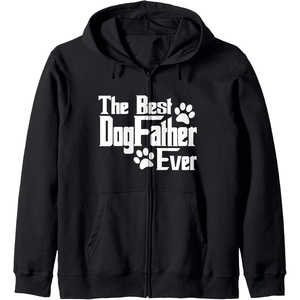 image:imageDogfather Gift for Dog Lovers Pet Owners Dog Dad Zip HoodieBlack