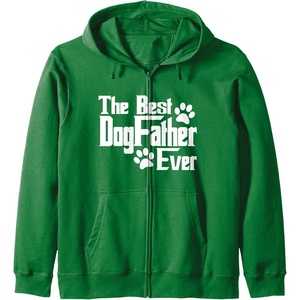image:imageDogfather Gift for Dog Lovers Pet Owners Dog Dad Zip HoodieDark Green
