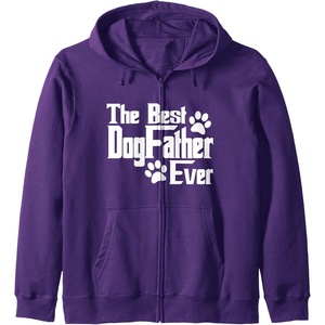image:imageDogfather Gift for Dog Lovers Pet Owners Dog Dad Zip HoodiePurple