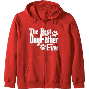 image:imageDogfather Gift for Dog Lovers Pet Owners Dog Dad Zip HoodieRed