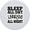 image:imageNurse All Night  Great gift for Nurses Medical Workers PopSockets PopGrip Swappable Grip for Phones amp TabletsStandard