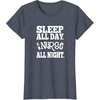 image:imageNurse All Night  Great gift for Nurses Medical Workers TShirtHeather Blue
