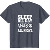 image:imageNurse All Night  Great gift for Nurses Medical Workers TShirtHeather Blue