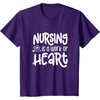 image:imageNursing Work of HeartGreat gift for Nurses Medical Workers TShirtPurple