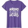 image:imageNursing Work of HeartGreat gift for Nurses Medical Workers TShirtPurple Heather