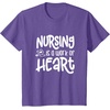 image:imageNursing Work of HeartGreat gift for Nurses Medical Workers TShirtPurple Heather