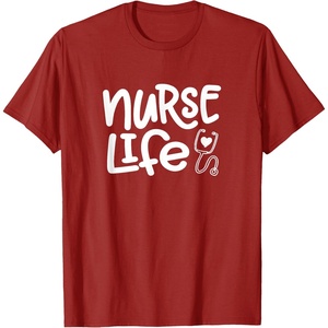 image:imageNurse Life  Great gift for Nurses Medical Workers TShirtCranberry Red