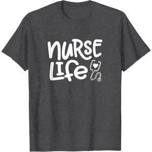 image:imageNurse Life  Great gift for Nurses Medical Workers TShirtDark Heather Grey
