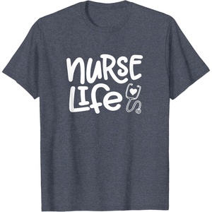 image:imageNurse Life  Great gift for Nurses Medical Workers TShirtHeather Blue