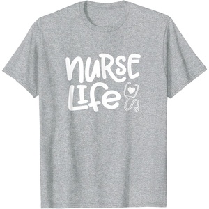image:imageNurse Life  Great gift for Nurses Medical Workers TShirtHeather Grey