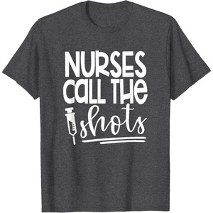 image:imageNurses Call the ShotsGreat gift for Nurses Medical Workers TShirtDark Heather Grey
