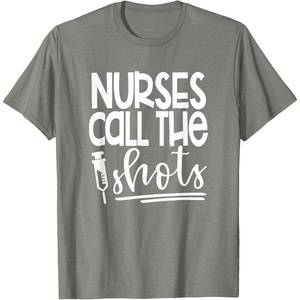 image:imageNurses Call the ShotsGreat gift for Nurses Medical Workers TShirtOlive Heather