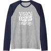 image:imageTeach Love Inspire  Great gift for Teachers Raglan Baseball TeeNavy BlueAthletic Heather