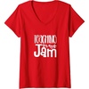 image:imageWomens Teaching is My Jam  Great gift for Teachers VNeck TShirtRed