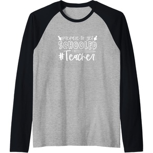 image:imagePrepared to Get Schooled  Great gift for Teachers Raglan Baseball TeeBlackAthletic Heather
