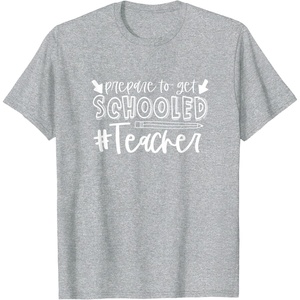 image:imagePrepared to Get Schooled  Great gift for Teachers TShirtHeather Grey