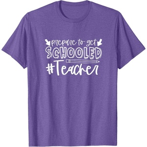 image:imagePrepared to Get Schooled  Great gift for Teachers TShirtPurple Heather